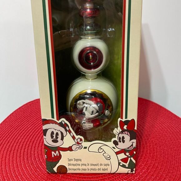 Disney Mickey and Minnie Mouse Holiday Tree Topper NWT - Picture 7 of 10
